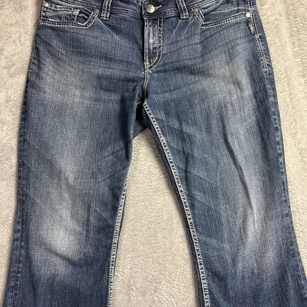 Silver Suki Surplus 18/32 Womens Jeans Medium Wash Y2K Bootcut - Picture 3 of 16